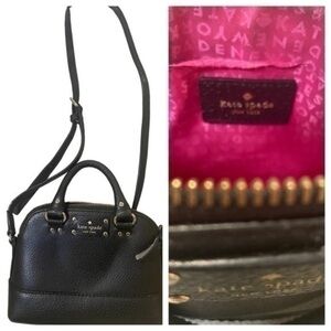 Authentic Kate Spade leather Crossbody with hot pink interior